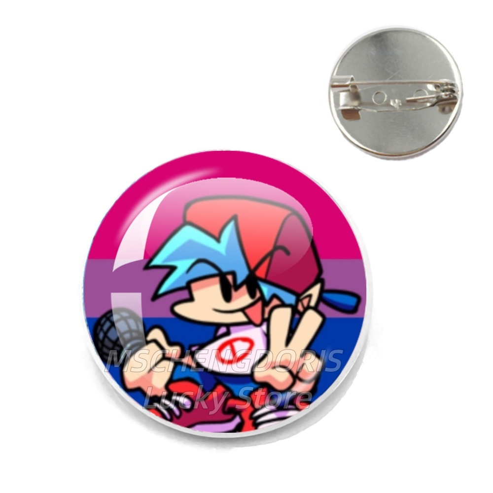 Gaming Accessories Gift For Boyfriend - Spilla rotonda Friday Night Funkin' Pins