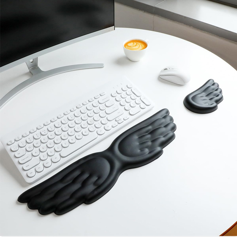 Wrist Rest Ergonomic - Tastiera Mouse Poggiapolsi Ala d'angelo Memory