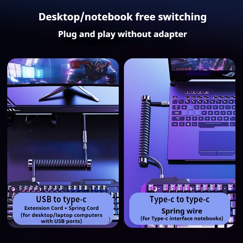 Cavo per Tastiera Arrotolabile - Gaming Accessories For Gaming Setup recensione e prezzo